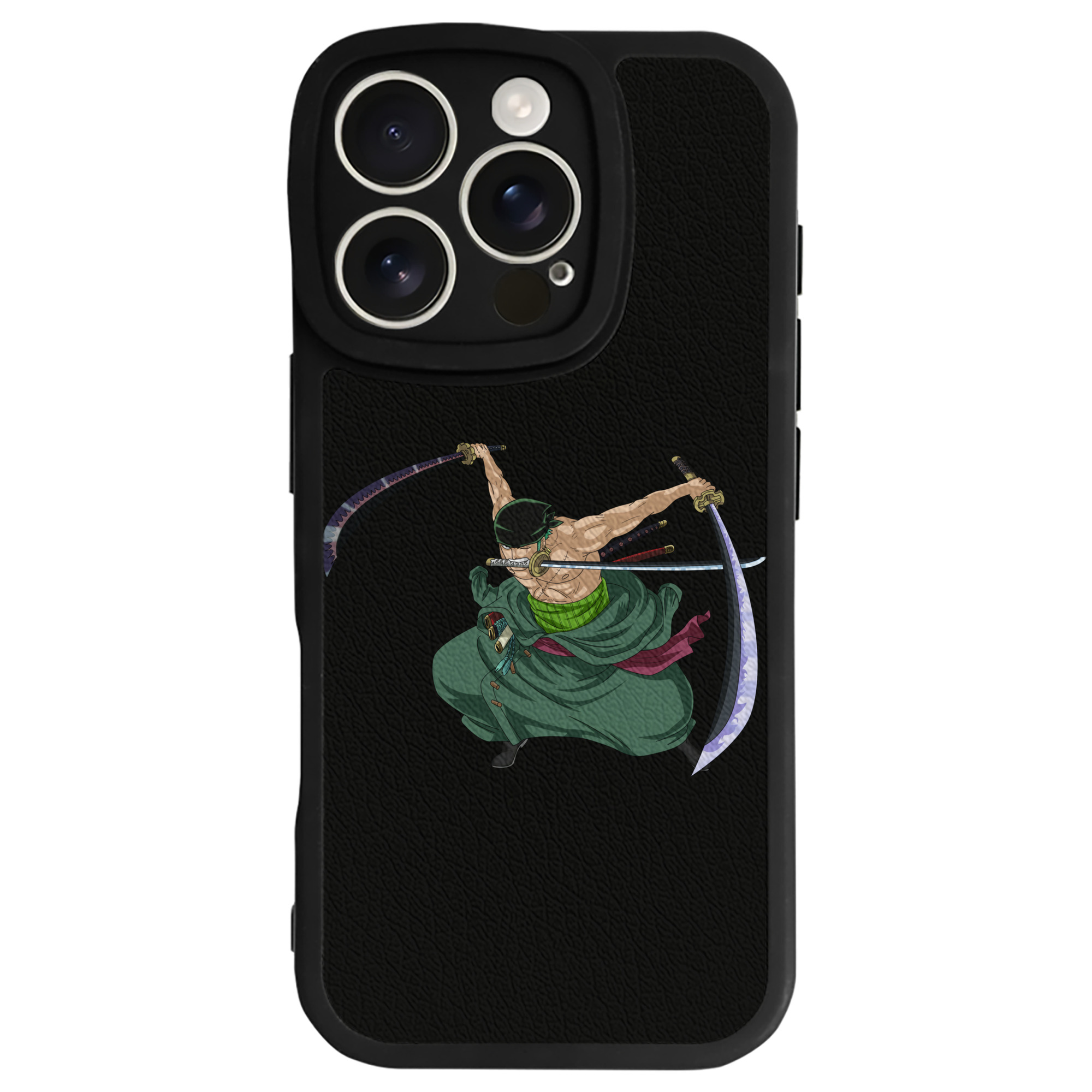 ワンピース ロロノア・ゾロ ONE PIECE Roronoa Zoro 【iPhone 16シリーズ対応】シリコンスマホケース（レザー調） 材質：シリコン